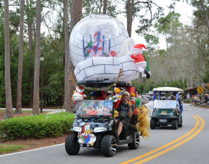 MouseSteps Disney's Fort Wilderness Campground Christmas Golf Cart